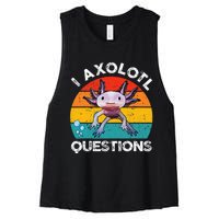 Axolotl I Axolotl Questions Retro Cute Axolotl Women's Racerback Cropped Tank