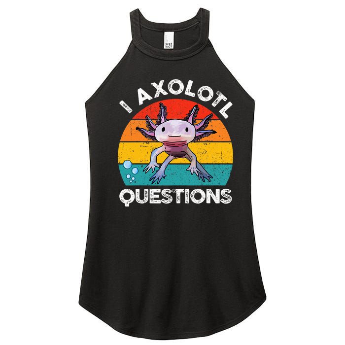 Axolotl I Axolotl Questions Retro Cute Axolotl Women's Perfect Tri Rocker Tank