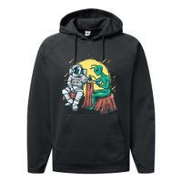 Alien Inking Astronaut Ink Funny Tattoo Artist Performance Fleece Hoodie