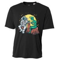 Alien Inking Astronaut Ink Funny Tattoo Artist Cooling Performance Crew T-Shirt