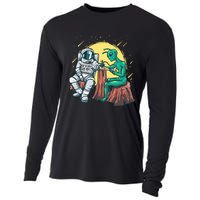 Alien Inking Astronaut Ink Funny Tattoo Artist Cooling Performance Long Sleeve Crew