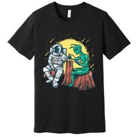 Alien Inking Astronaut Ink Funny Tattoo Artist Premium T-Shirt