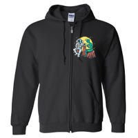 Alien Inking Astronaut Ink Funny Tattoo Artist Full Zip Hoodie