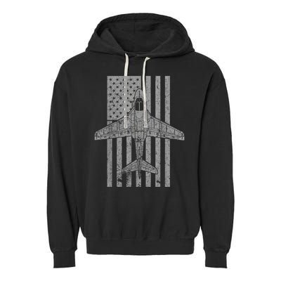 A6 Intruder A6 Jet Airplane Vintage Flag Garment-Dyed Fleece Hoodie