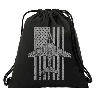 A6 Intruder A6 Jet Airplane Vintage Flag Drawstring Bag