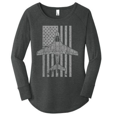 A6 Intruder A6 Jet Airplane Vintage Flag Women's Perfect Tri Tunic Long Sleeve Shirt