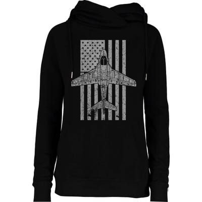 A6 Intruder A6 Jet Airplane Vintage Flag Womens Funnel Neck Pullover Hood