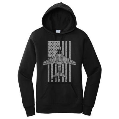 A6 Intruder A6 Jet Airplane Vintage Flag Women's Pullover Hoodie