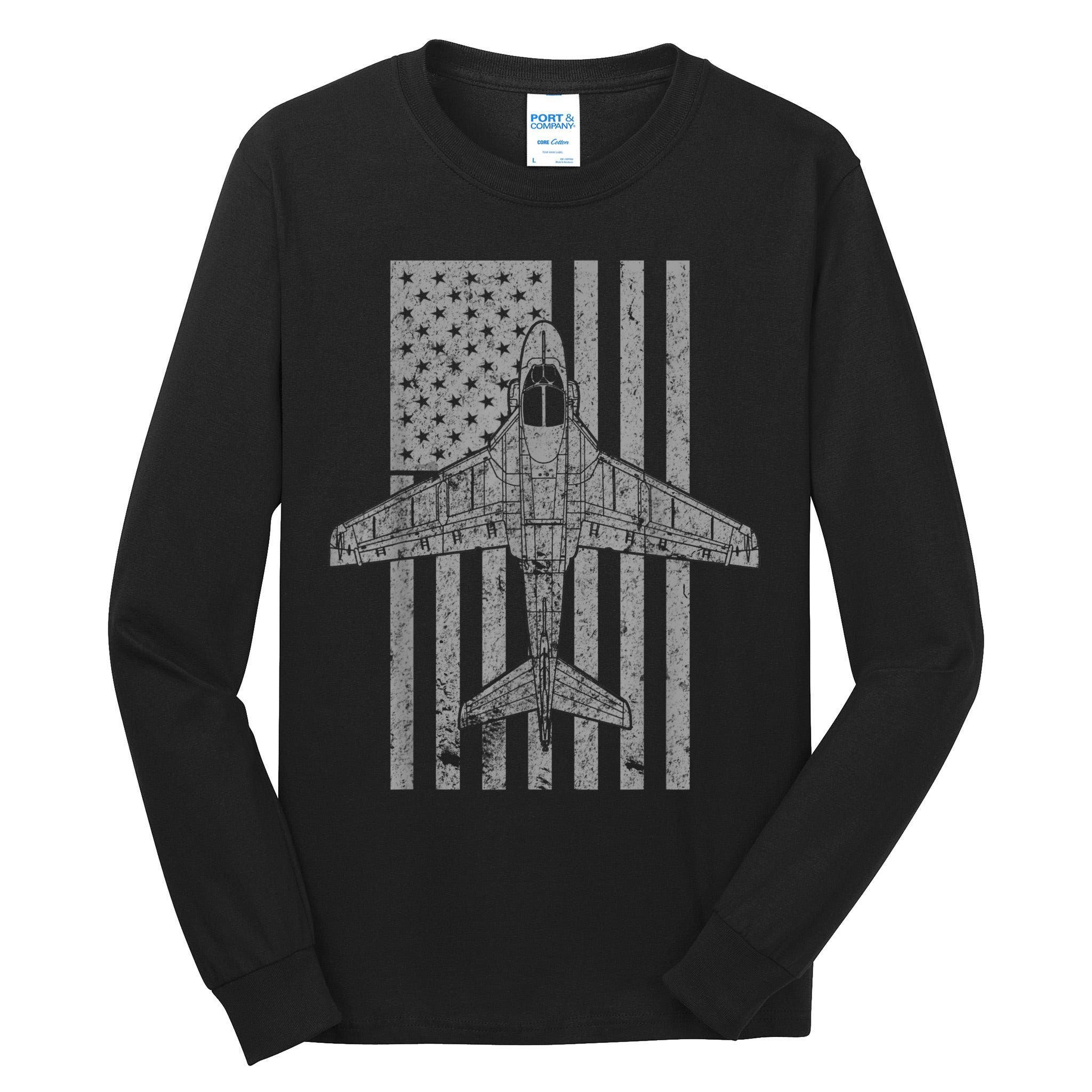 A6 Intruder A6 Jet Airplane Vintage Flag Tall Long Sleeve T-Shirt