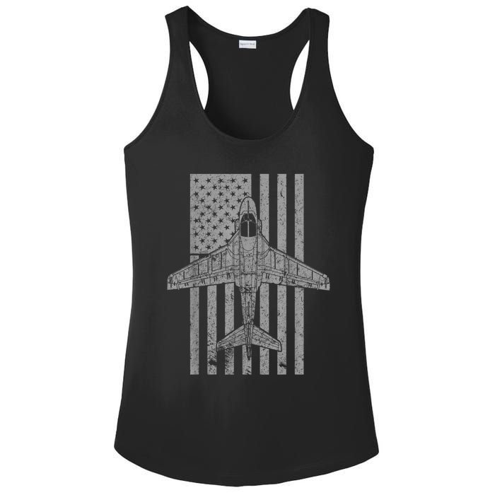 A6 Intruder A6 Jet Airplane Vintage Flag Ladies PosiCharge Competitor Racerback Tank