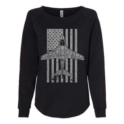 A6 Intruder A6 Jet Airplane Vintage Flag Womens California Wash Sweatshirt