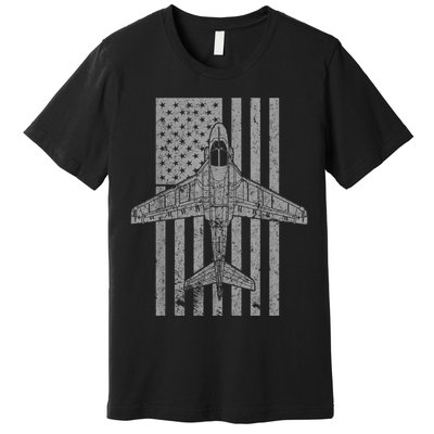 A6 Intruder A6 Jet Airplane Vintage Flag Premium T-Shirt