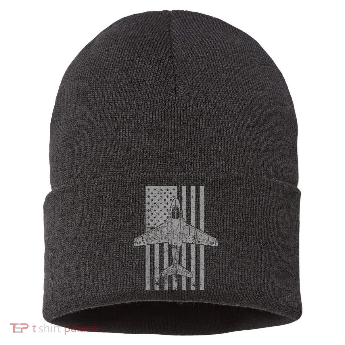 A6 Intruder A6 Jet Airplane Vintage Flag Sustainable Knit Beanie