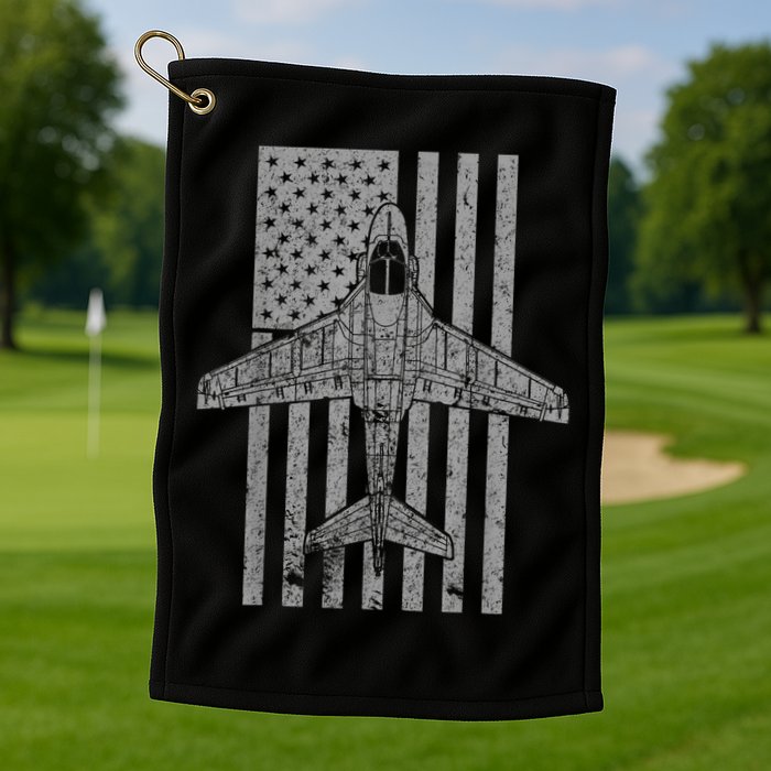 A6 Intruder A6 Jet Airplane Vintage Flag Golf Towel
