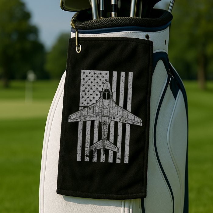 A6 Intruder A6 Jet Airplane Vintage Flag Golf Towel
