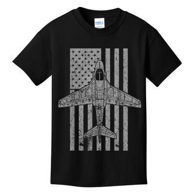 A6 Intruder A6 Jet Airplane Vintage Flag Kids T-Shirt