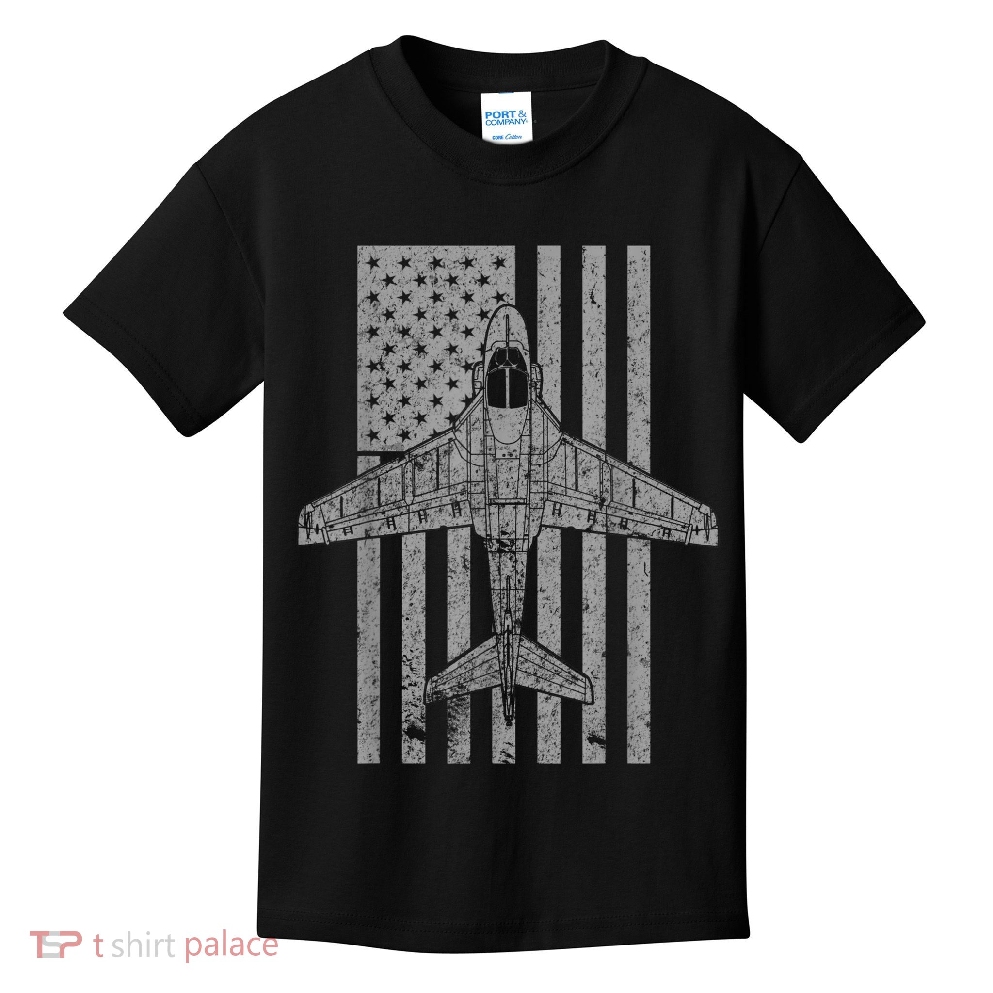 A6 Intruder A6 Jet Airplane Vintage Flag Kids T-Shirt