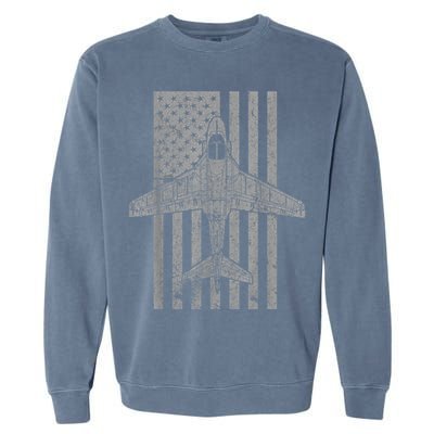 A6 Intruder A6 Jet Airplane Vintage Flag Garment-Dyed Sweatshirt