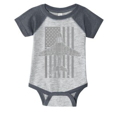 A6 Intruder A6 Jet Airplane Vintage Flag Infant Baby Jersey Bodysuit