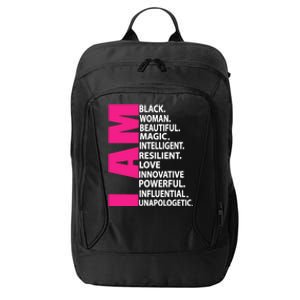 Afro I Am Black Beautiful Magic Unapologetic Funny Gift City Backpack