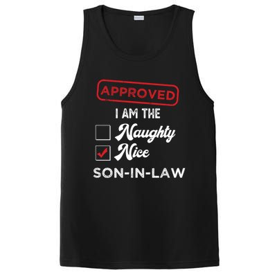 Approved I Am Nice Soninlaw Funny Christmas Xmas Gift PosiCharge Competitor Tank