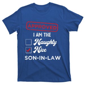 Approved I Am Nice Soninlaw Funny Christmas Xmas Gift T-Shirt