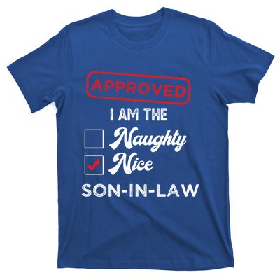 Approved I Am Nice Soninlaw Funny Christmas Xmas Gift T-Shirt