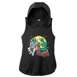 Alien Inking Astronaut Ink Funny Tattoo Artist Ladies PosiCharge Tri-Blend Wicking Draft Hoodie Tank