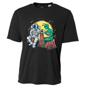 Alien Inking Astronaut Ink Funny Tattoo Artist Cooling Performance Crew T-Shirt