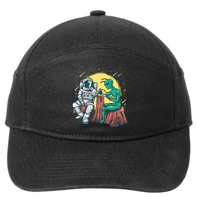 Alien Inking Astronaut Ink Funny Tattoo Artist 7-Panel Snapback Hat