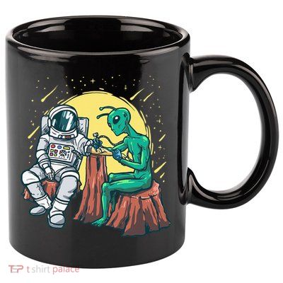 Alien Inking Astronaut Ink Funny Tattoo Artist 11oz C Handle Ceramic Mug