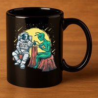 Alien Inking Astronaut Ink Funny Tattoo Artist 11oz C Handle Ceramic Mug
