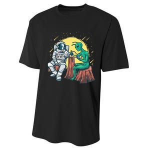 Alien Inking Astronaut Ink Funny Tattoo Artist Performance Sprint T-Shirt