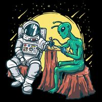 Alien Inking Astronaut Ink Funny Tattoo Artist Tall Hoodie