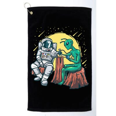 Alien Inking Astronaut Ink Funny Tattoo Artist Golf Towel
