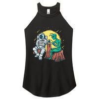 Alien Inking Astronaut Ink Funny Tattoo Artist Women's Perfect Tri Rocker Tank