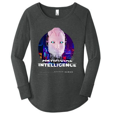 Artificial Intelligence Women's Perfect Tri Tunic Long Sleeve Shirt