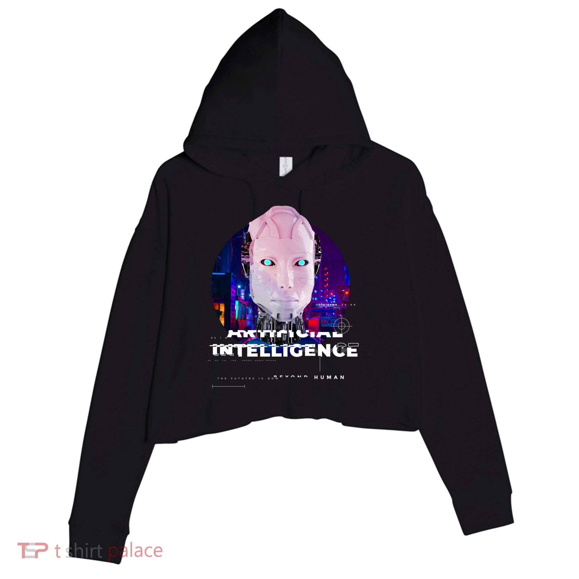 Artificial Intelligence Crop Fleece Hoodie