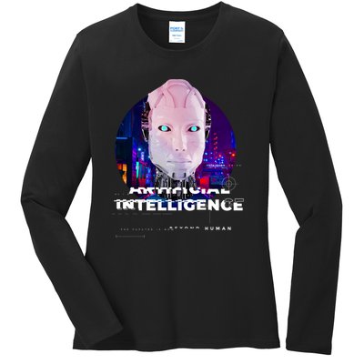 Artificial Intelligence Ladies Long Sleeve Shirt