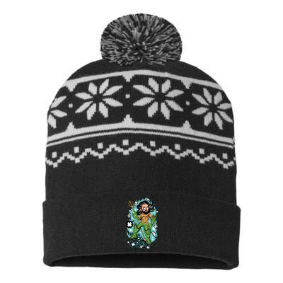 Aquaman Illustration USA-Made Snowflake Beanie