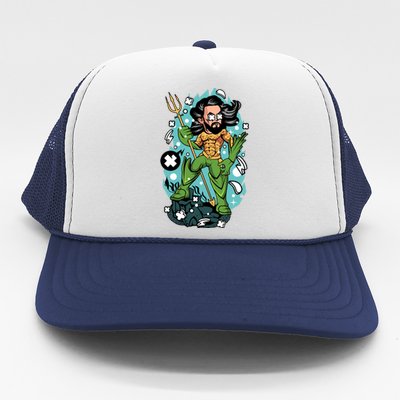 Aquaman Illustration Trucker Hat