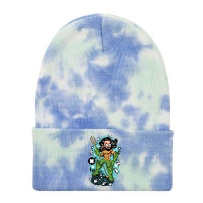 Aquaman Illustration Tie Dye 12in Knit Beanie