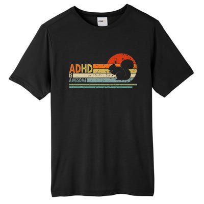 Adhd Is Awesome Cute Squirrel Tall Fusion ChromaSoft Performance T-Shirt