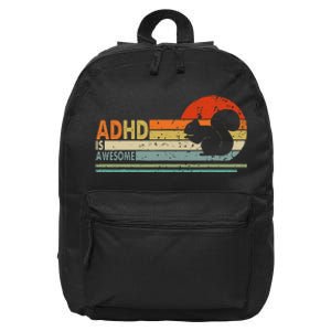 Adhd Is Awesome Cute Squirrel 16 in Basic Backpack