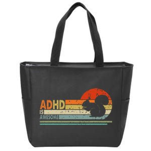 Adhd Is Awesome Cute Squirrel Zip Tote Bag