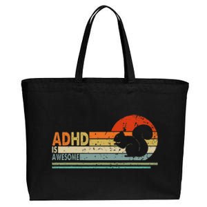 Adhd Is Awesome Cute Squirrel Cotton Canvas Jumbo Tote