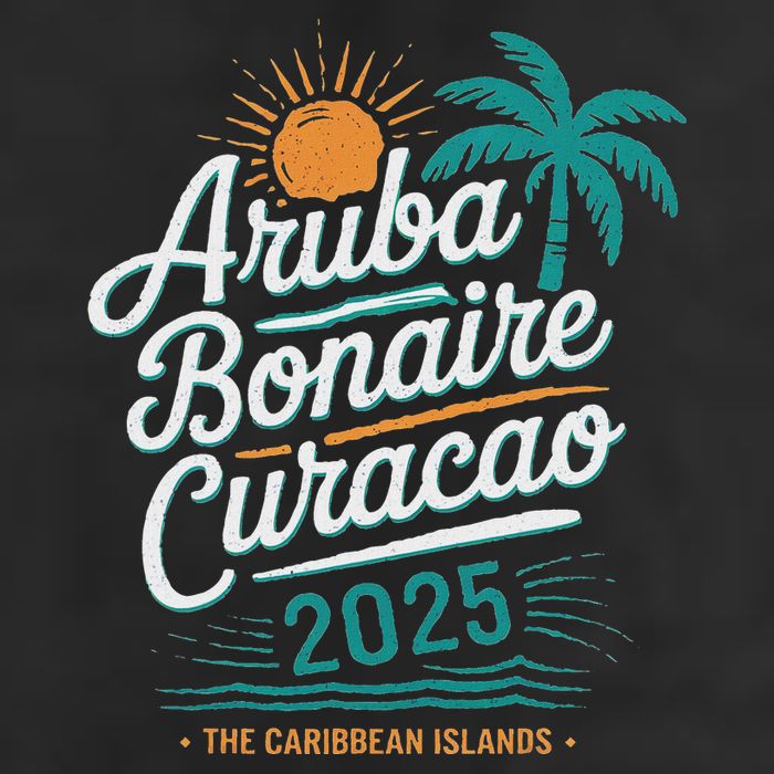 Abc Islands Aruba Bonaire CuraçAo Cruise Vacation 2025 7 Panel Mesh Trucker Snapback Hat