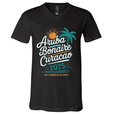 Abc Islands Aruba Bonaire CuraçAo Cruise Vacation 2025 V-Neck T-Shirt
