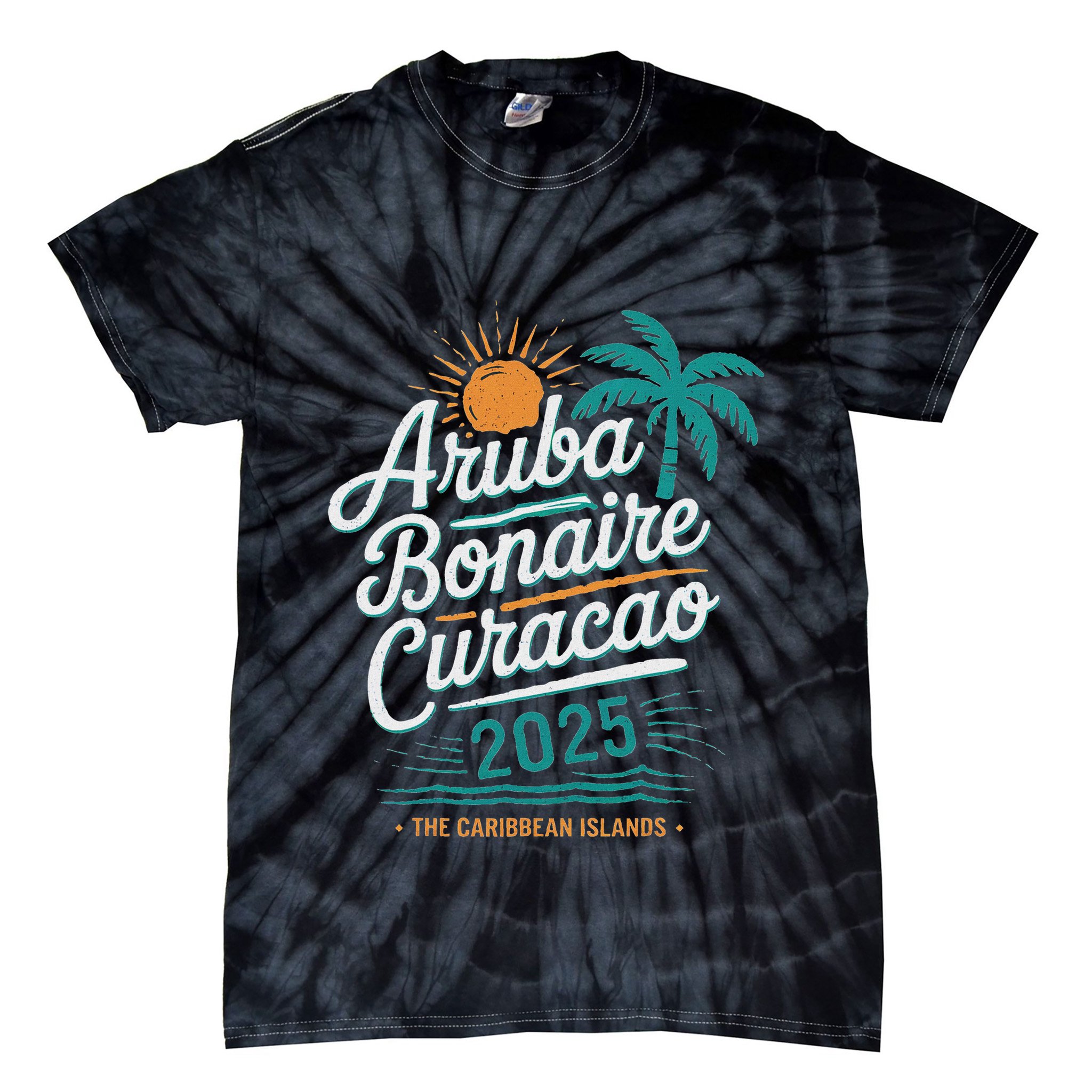 Abc Islands Aruba Bonaire CuraçAo Cruise Vacation 2025 Tie-Dye T-Shirt