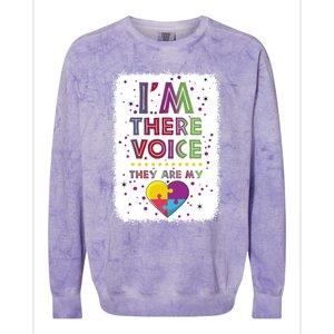 Autism I Am There Voice They Are My Heart Special Ed Teacher Gift Colorblast Crewneck Sweatshirt